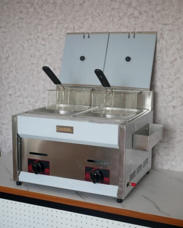 TERMURAHGAS FRYER 2 TANGKI OSSEL PENGGORENGAN KENTANG GAS DEEP FRYER - Image 2
