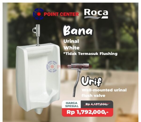 TERMURAH URINAL ROCA BANA STANDARD / URINOIR PLUS FLUSH VALVE