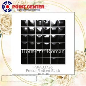 TERMURAH ROMAN KERAMIK PRE CUT 30 X 30 PWA33726 RADIANT BLACK GOL B