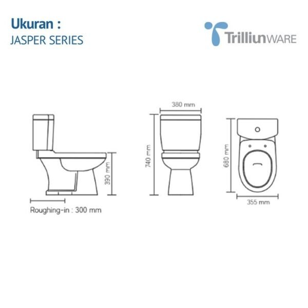 TERMURAH TRILLIUN KLOSET DUDUK TRILLIUN WARE JASPER SET - Image 3