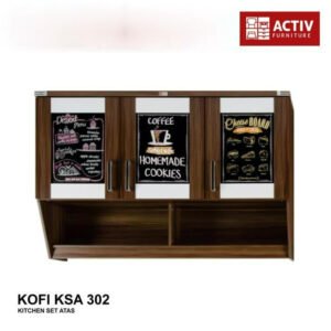 TERMURAH ACTIV FURNITURE KOFI KSA 302 LEMARI DAPUR ATAS 3 PINTU