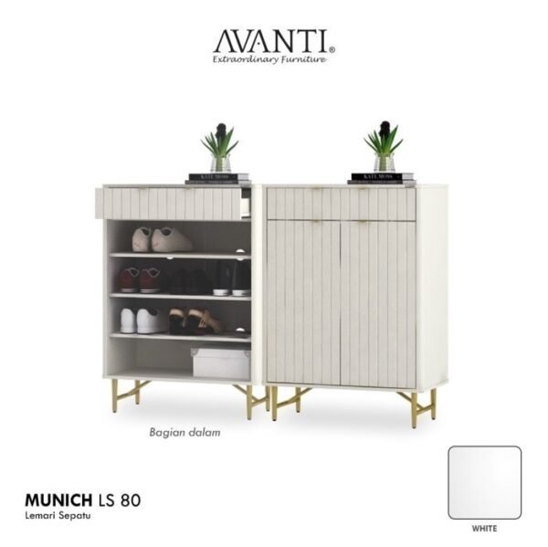 TERMURAH ACTIV FURNITURE AVANTI MUNICH LS 80 RAK SEPATU MINIMALIS - Image 3