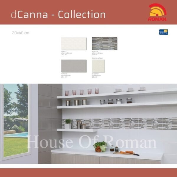 TERMURAH ROMAN KERAMIK 20 X 40 W40228 DCANNA GREY GOL C - Image 3