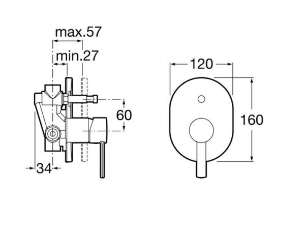 TERMURAH ROCA L20XL KRAN TANAM 2 ARAH SHOWER MIXER BATHTUB - Image 2