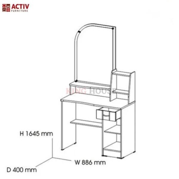 TERMURAH ACTIV FURNITURE JAZZ MR MEJA RIAS KOSMETIK MODERN - Image 2
