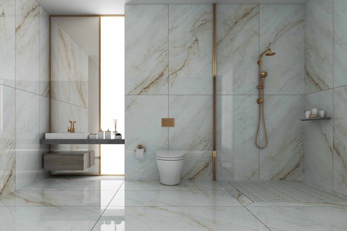 TERMURAH NIRO GRANIT 90 X 180 GRB03 BIG SLAB MARBLEOUS HIGLOSS POLISHE - Image 5