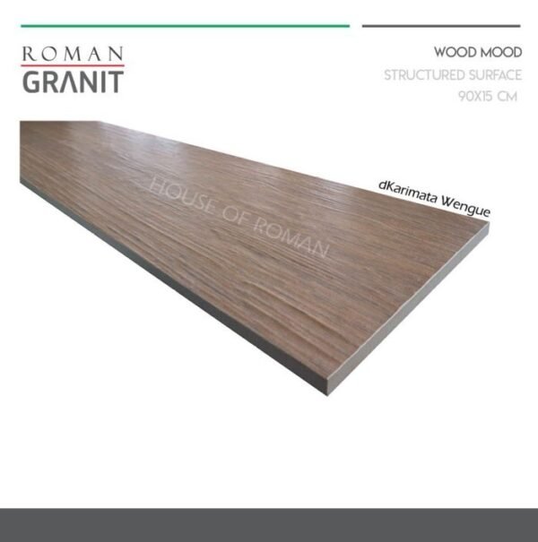TERMURAH ROMAN GRANIT 15 X 90 GT915530R DKARIMATA WENGUE - Image 3