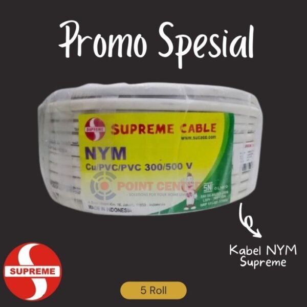 TERMURAH PROMO KABEL SUPREME NYM 2 X 6 PER ROLL 100M