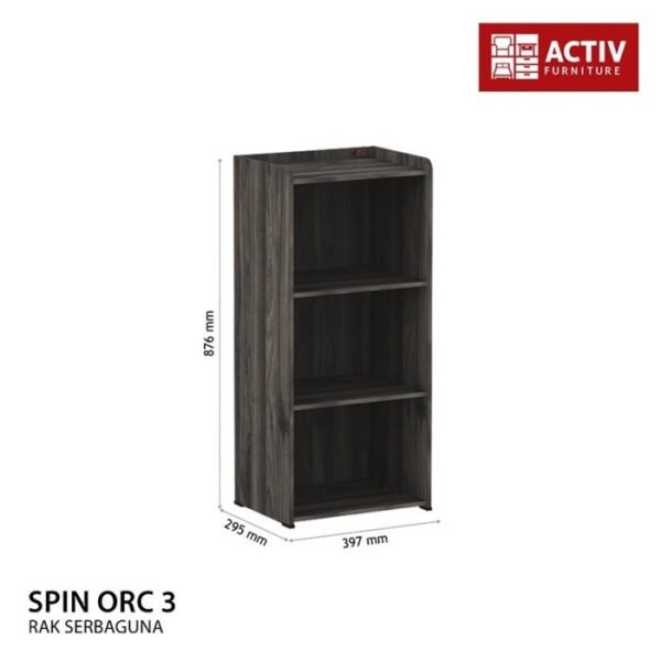 TERMURAH ACTIV FURNITURE SPIN ORC 3 LEMARI RAK BUKU 4 SUSUN MODERN - Image 2