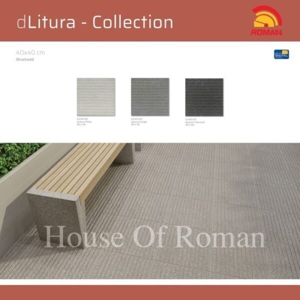 TERMURAH ROMAN KERAMIK 40 X 40 G440103 DLITURA GRIGIO GOL B - Image 2