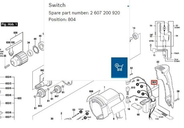 TERMURAH 2607200920 BOSCH SWITCH GBM 13 HRE BOSCH ORIGINAL - Image 2