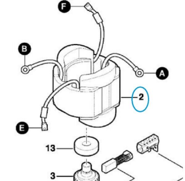 TERMURAH BOSCH FIELD STATOR GSS 2300 (1 619 PA7 627 )/ SPARE PART