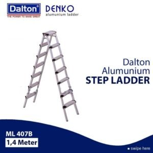 TERMURAH DALTOM ML -407B ALUMUNIUM STEP LADDER 2X7 STEPS 1,4M