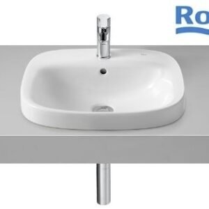 TERMURAH ROCA DEBBA WASTAFEL DI ATAS MEJA KOTAK SEMI INSERT 50 x 41CM