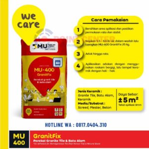 TERMURAH MORTAR UTAMA MU-400 GRANITFIX PEREKAT GRANITE TILE 25KG