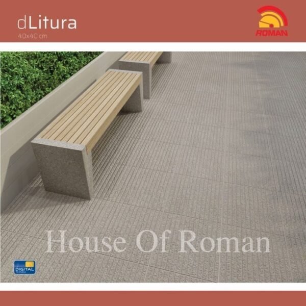 TERMURAH ROMAN KERAMIK 40 X 40 G440103 DLITURA GRIGIO GOL B - Image 4
