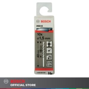TERMURAH BOSCH MATA BOR HSS-G METAL DRILL BIT 1.5 MM X 10 PCS