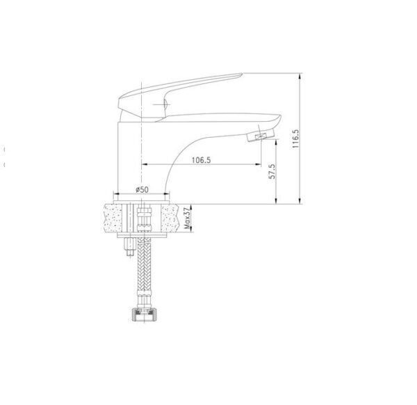 TERMURAH WASSER TBA S 2035 Kran Wastafel Air Dingin - Image 3