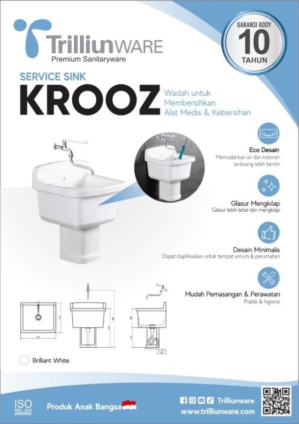 TERMURAH TRILLIUN SERVICE SINK KROOZ / TEMPAT MEMBERSIHKAN ALAT MEDIS - Image 3