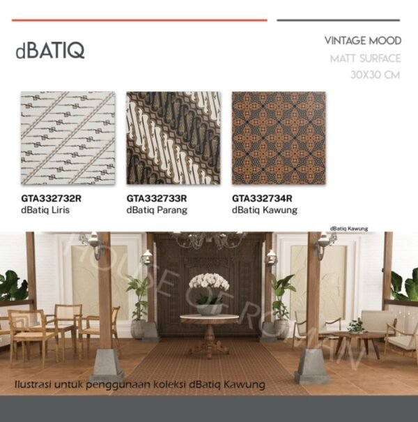 TERMURAH ROMAN GRANIT 30 X 30 GTA332732R DBATIQ LIRIS - Image 5