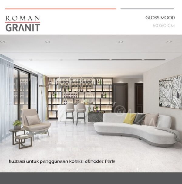 TERMURAH ROMAN GRANIT 60 X 60 GT609877FR DRHODES PERLA - Image 2