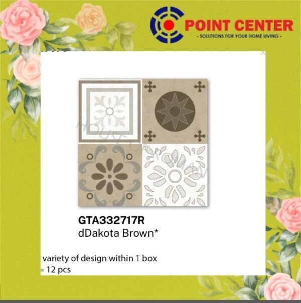 TERMURAH ROMAN GRANIT 30 X 30 GTA332717R DDAKOTA BROWN