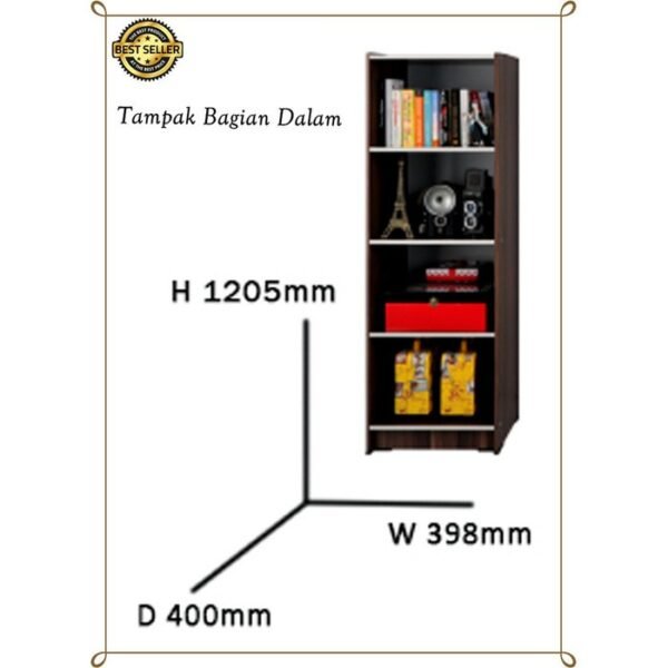 TERMURAH ACTIV FURNITURE JAZZ LP 312 LEMARI RAK BUFFET 3 PINTU KACA - Image 2