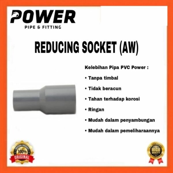 TERMURAH POWER REDUCING SOCKET 3" x 2" PIPA PVC (AW) - Image 2