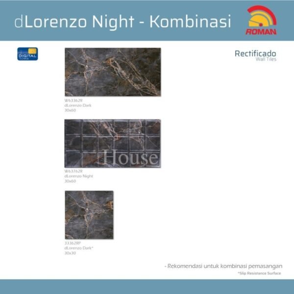 TERMURAH ROMAN KERAMIK 30 X 60 W63762R DLORENZO NIGHT GOL. D - Image 5