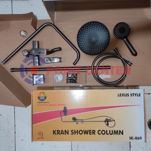 TERMURAH IGM IK 069 Kran Shower Set Column Gun Metal Lexus Grey Abu - Image 3