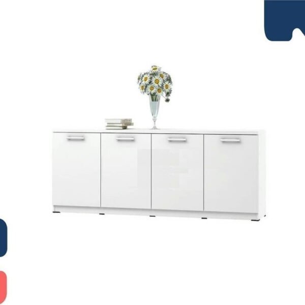 TERMURAH ACTIV FURNITURE AVANTI MADRID SB 200 NAKAS MEJA SAMPING PUTIH - Image 2
