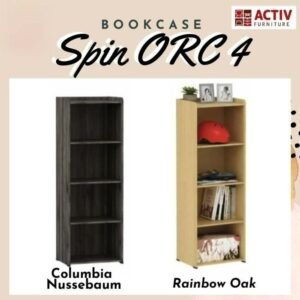 TERMURAH ACTIV FURNITURE SPIN ORC 4 LEMARI RAK BUKU 4 SUSUN MODERN