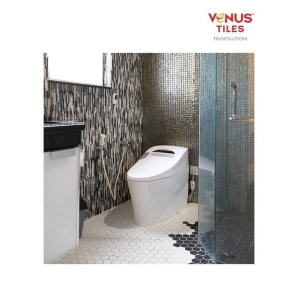 TERMURAH VENUS MOSAICO 27 X 28.1 POTTERY HEXAGON MAXI WHITE GLOSSY - Image 2
