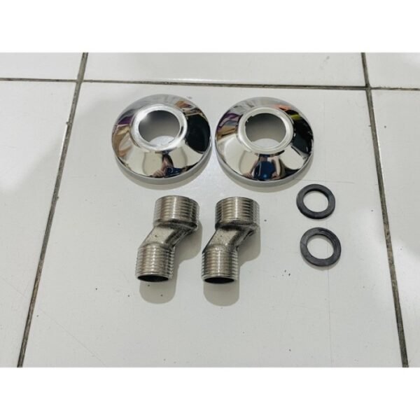 TERMURAH NEPEL KRAN PANAS DINGIN BATHTUB DOBEL NEPEL STAINLESS 1/2" - Image 2