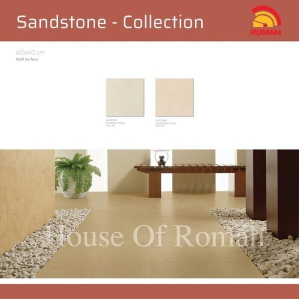 TERMURAH ROMAN KERAMIK 40 X 40 G447509 SANDSTONE BONE GOL B - Image 3