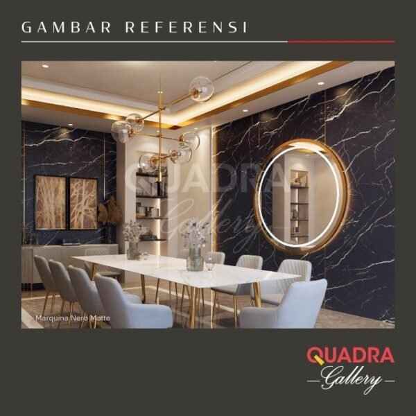 TERMURAH QUADRA GRANIT 320 X 160 BIG SIZE MARQUINA NERO MATTE - Image 3
