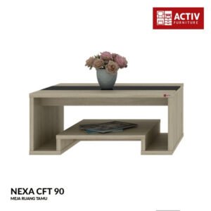 TERMURAH ACTIV FURNITURE NEXA CFT 90 MEJA TAMU MOTIF KAYU MODERN