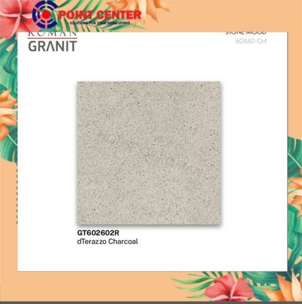 TERMURAH ROMAN GRANIT 60 X 60 GT602602R DTERAZZO CHARCOAL