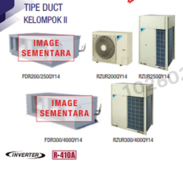 TERMURAH DAIKIN SDR200QY PACKAGED INVERTER TIPE DUCT KELOMPOK II 8 PK