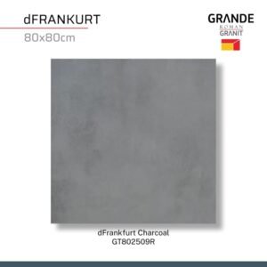 TERMURAH ROMAN GRANIT 80 X 80 GT802509R DFRANKFURT CHARCOAL