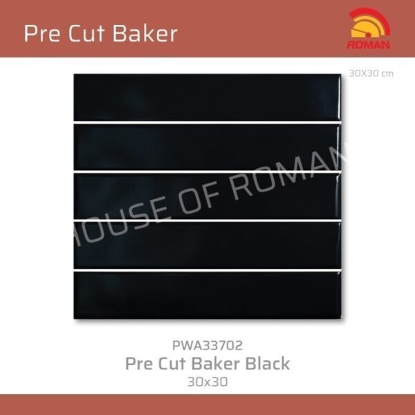 Termurah ROMAN KERAMIK Pre Cut Baker Black 30x30 PWA33702 Gol B