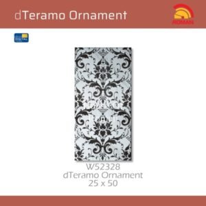 TERMURAH ROMAN KERAMIK 25 X 50 W52328 DTERAMO ORNAMENT GOL. C