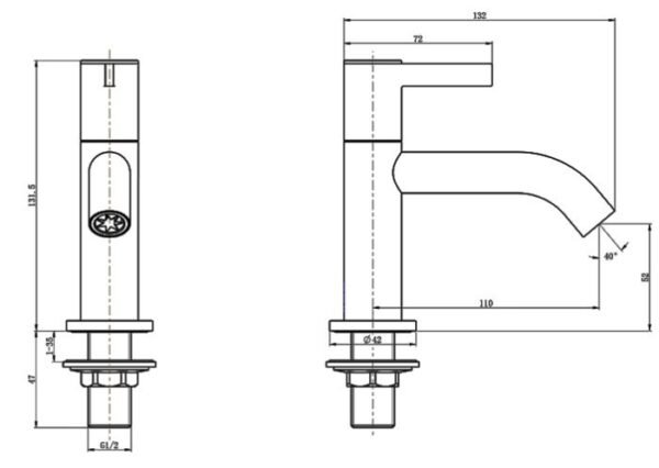 TERMURAH WASSER TL2061M MEDIUM Kran DAPUR Sedang Wastafel BASIN TAP - Image 2