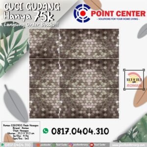 TERMURAH ROMAN KERAMIK 33,3 X 33,3 G360900 FLASH HEXAGON