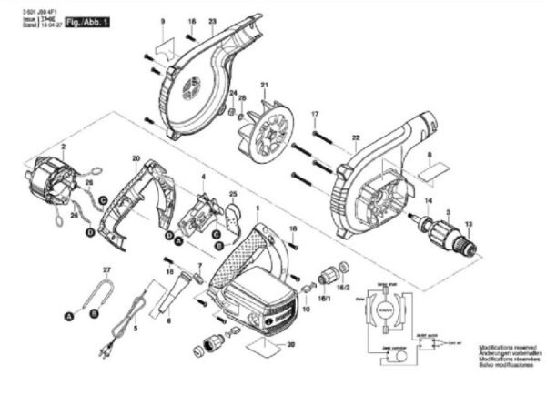 TERMURAH 1604010B1E BOSCH ARMATURE GBL 82-270 / SPARE PART - Image 2