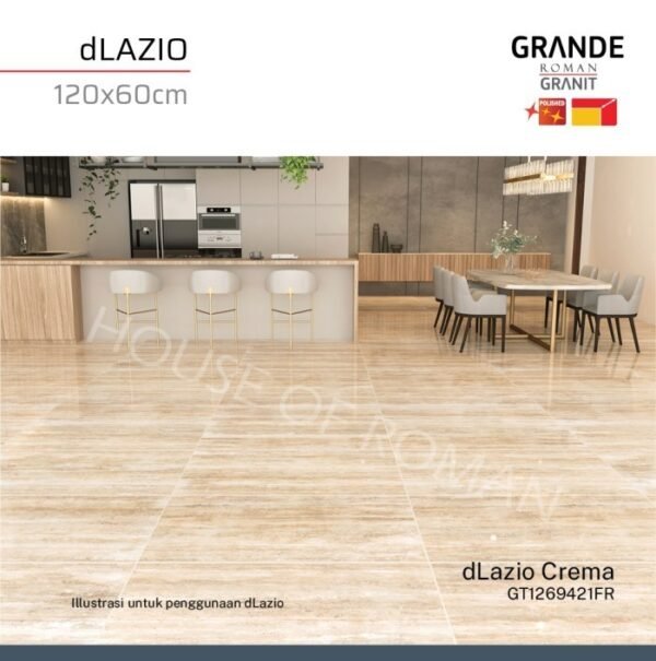 TERMURAH ROMAN GRANIT GRANDE 60 X 120 GT1269451FR DLAZIO CREMA - Image 2