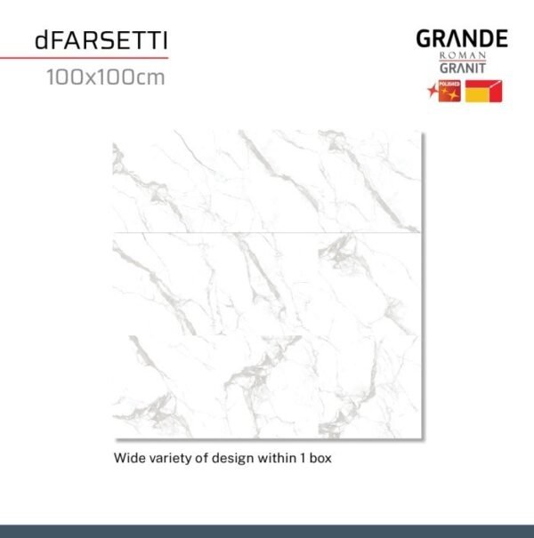 TERMURAH ROMAN GRANIT GRANDE 100 X 100 GT1009455FR DFARSETTI STATUARIO - Image 4