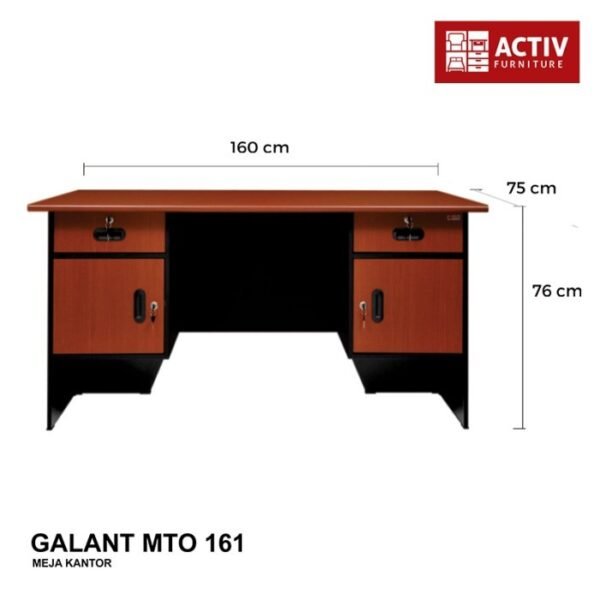 TERMURAH ACTIV FURNITUR GALANT MTO 161 MEJA KANTOR KERJA BELAJAR TULIS - Image 3