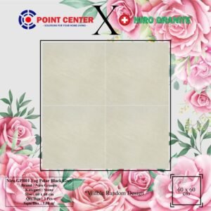 TERMURAH NIRO GRANITE 60 X 60 GPB01 FOG POLAR BLACK GREY