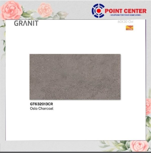 TERMURAH ROMAN GRANIT 30 X 60 GT632013CR OSLO CHARCOAL